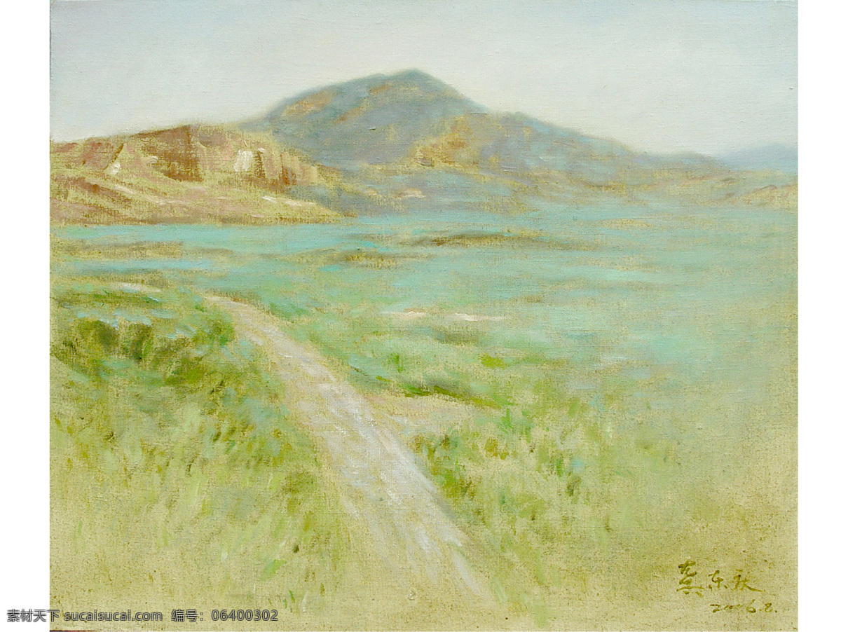 风景 油画 风景素材 风景油画 绘画书法 建筑风景 建筑油画 田园 绿色的田野 文化艺术 装饰素材