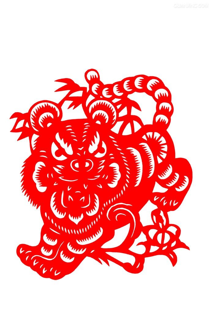 十二生肖 虎 剪纸 老虎 生肖剪纸 十二生肖虎 矢量图 其他矢量图