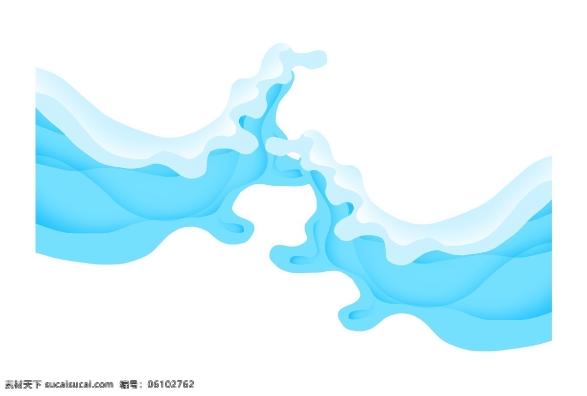 蓝色海洋海洋 海浪 浪花 波浪