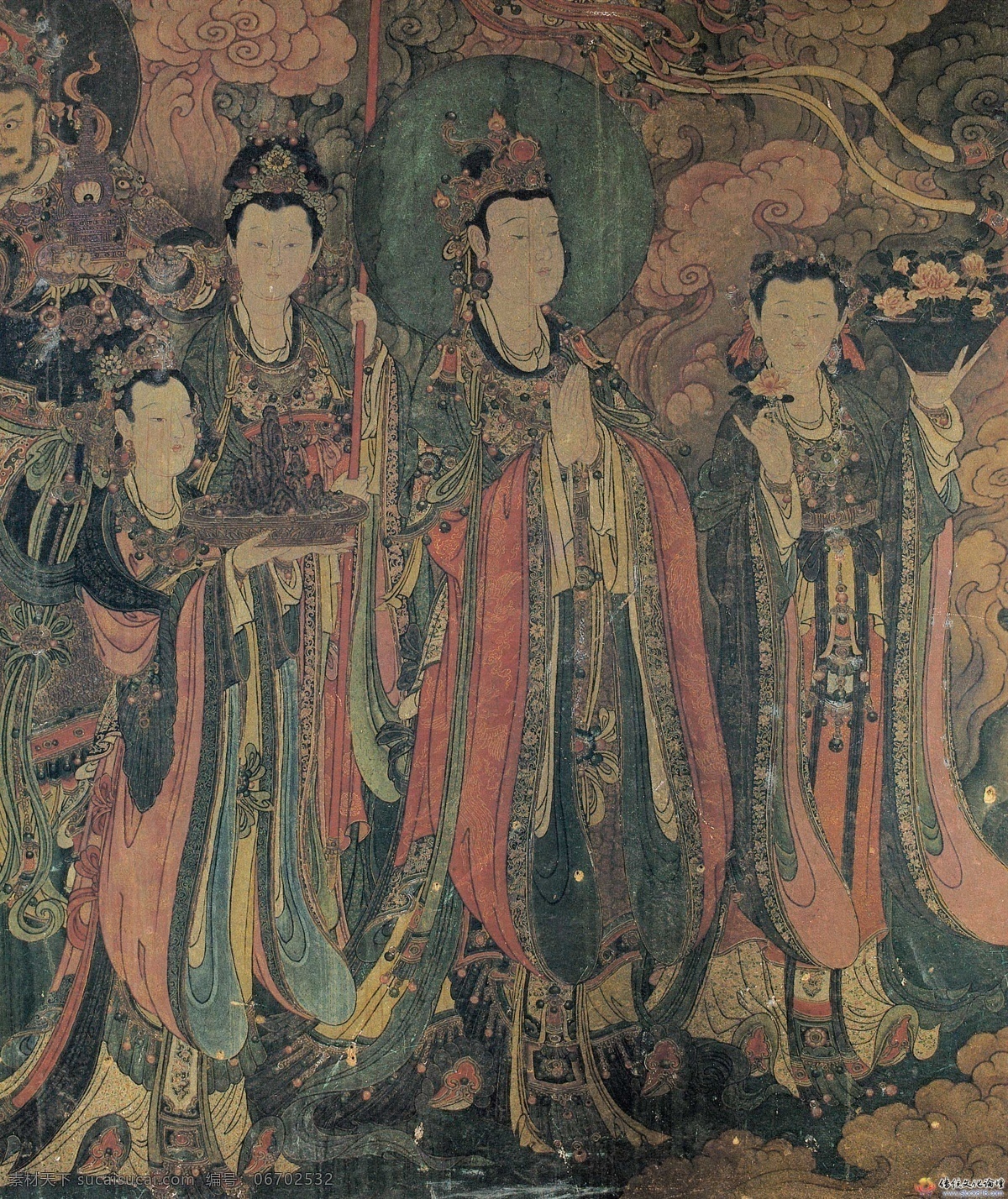法海 寺 壁画 设计素材 中国古典 壁画世界 书画美术 灰色