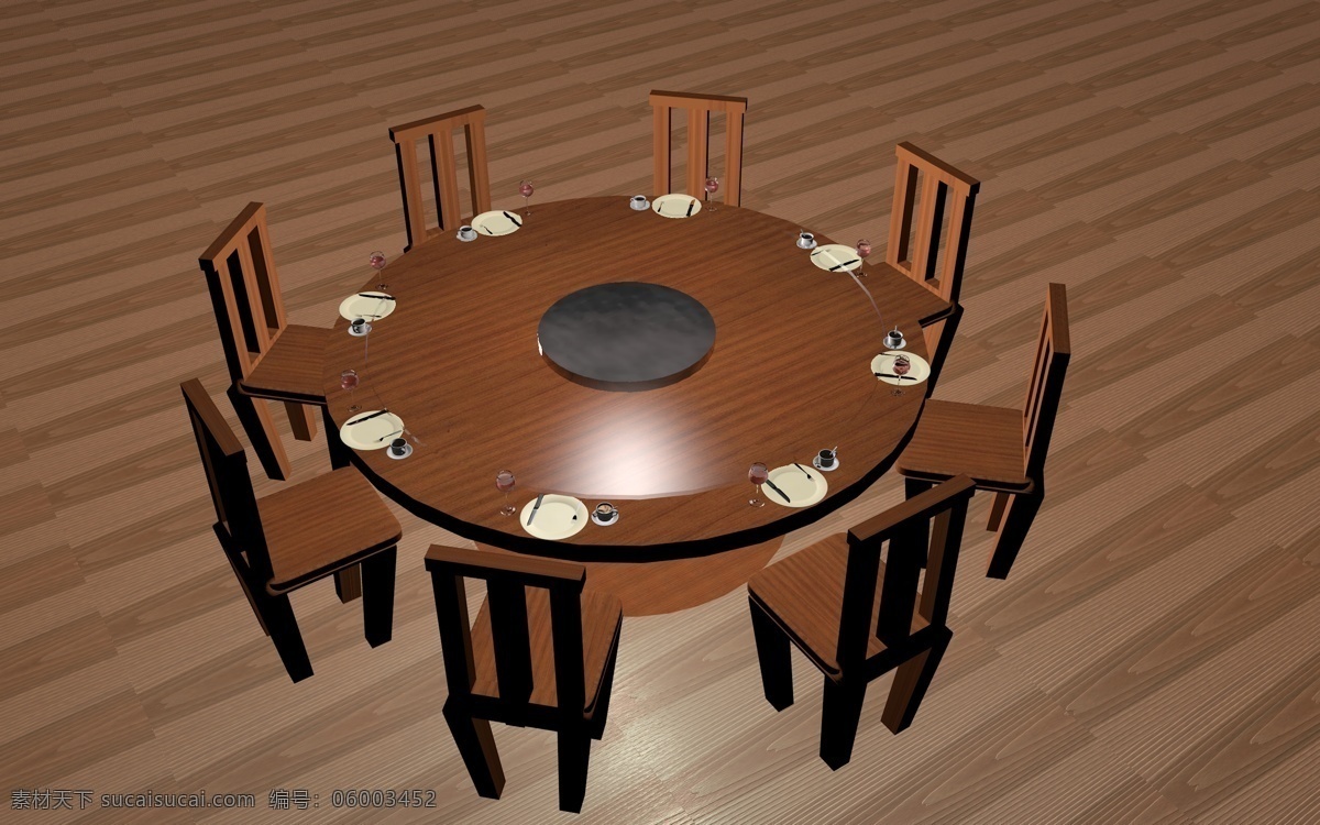 餐桌 效果图 3d设计 大气 立体 木纹 木质 3d模型素材 其他3d模型
