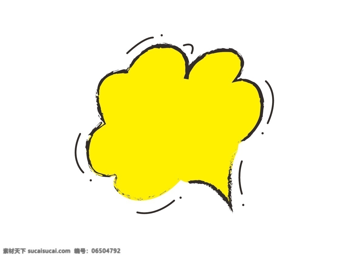卡通 矢量 手绘 边框 黄色