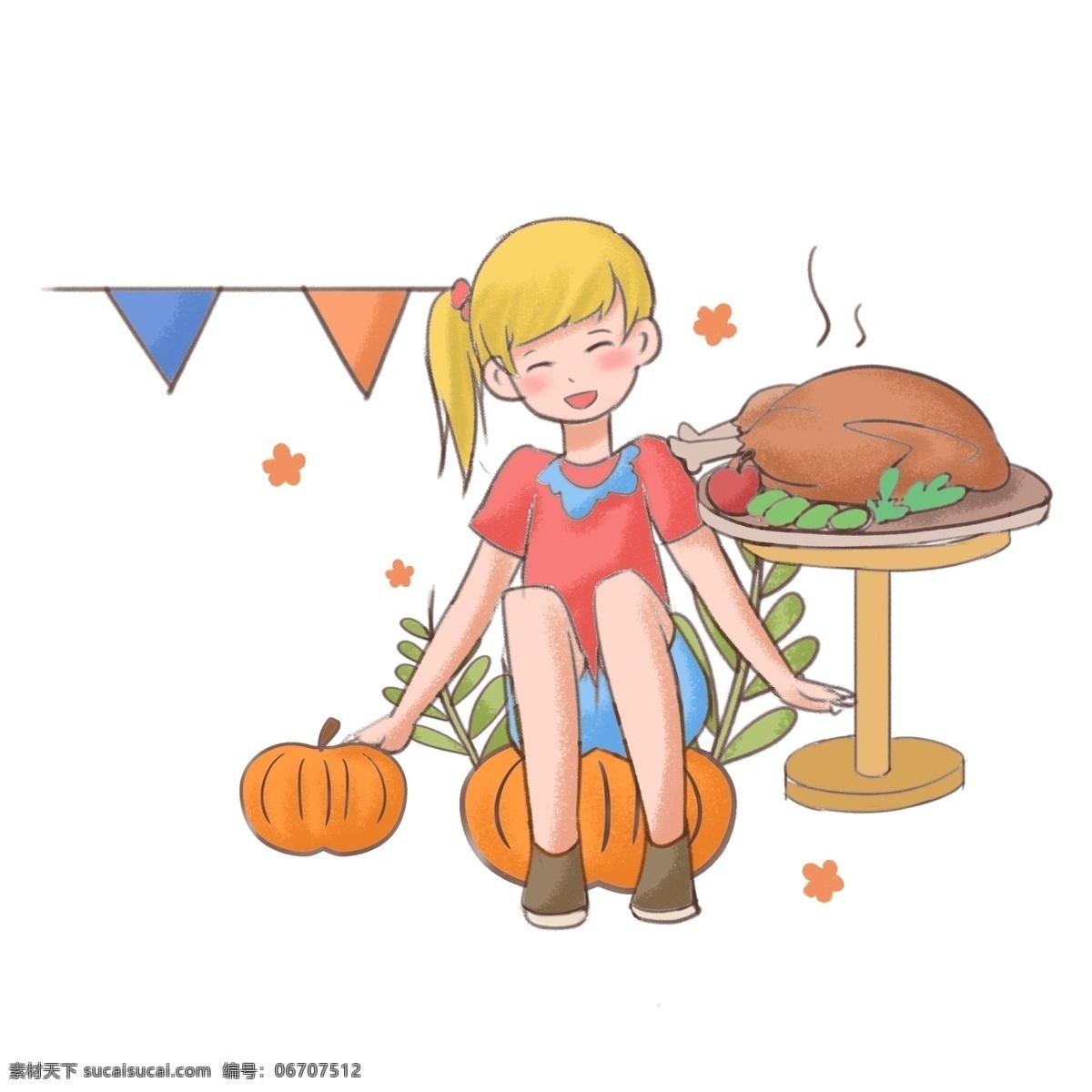 手绘 感恩节 卡通 人物 插画 女孩 小女生 场景 美食 感恩节快乐 贺卡 快乐 女生 板绘 小男孩 男生 可爱男生 手绘男生 家庭 节日快乐