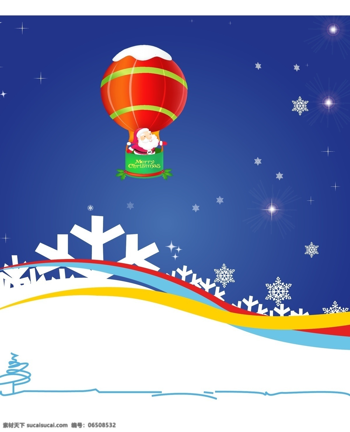 圣诞节元素 christmas merry 背景 插画 动感 模板 热气球 设计稿 圣诞节 圣诞老人 雪花 图案 线条 星光 节日大全 源文件 节日素材