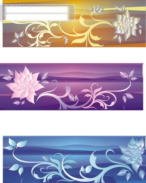 特 别的 花纹 三个 彩色