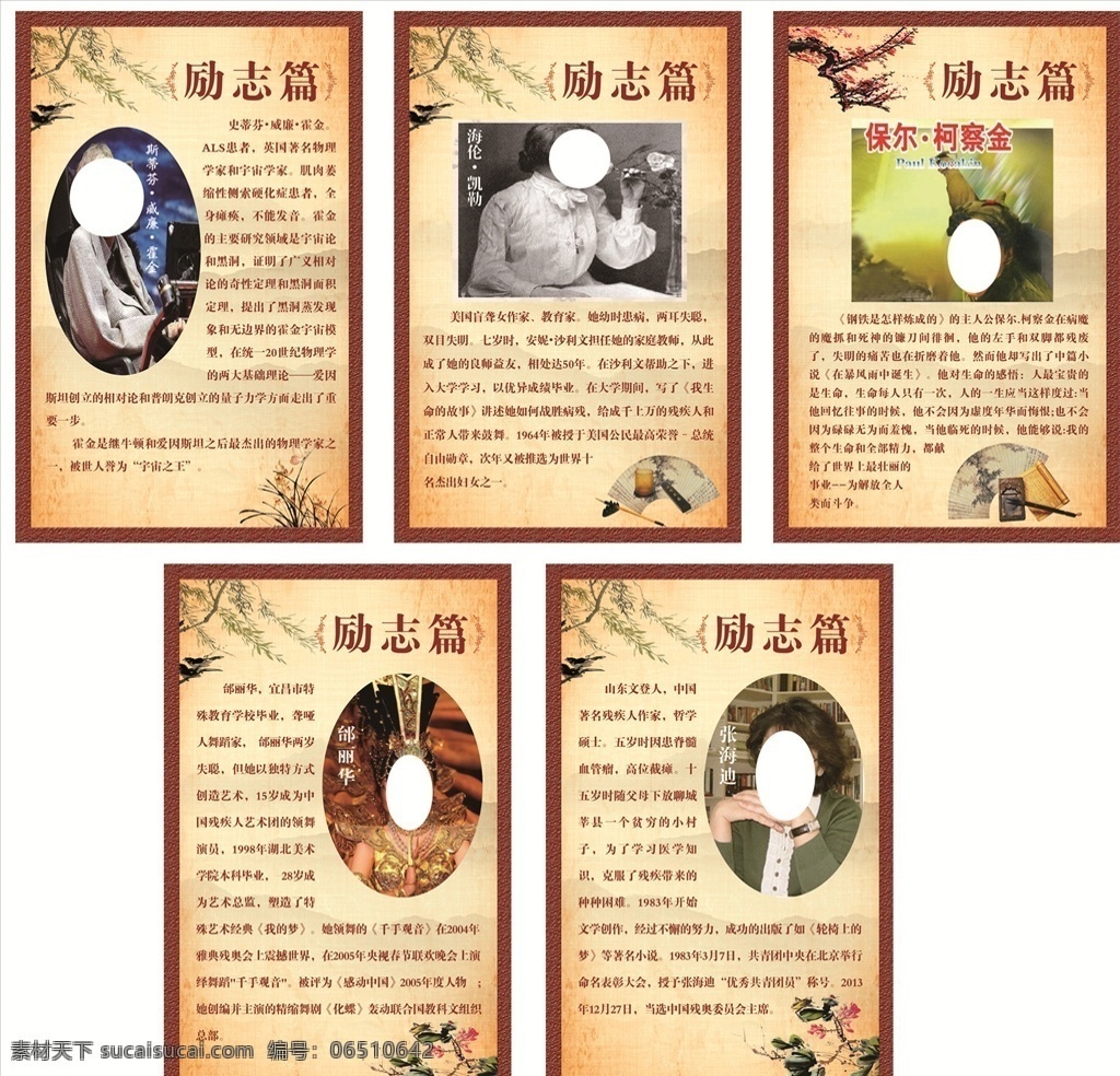 励志名人 史帝芬 海伦 保尔柯察金 邰丽华 张海迪 学校文化 学校类 分层