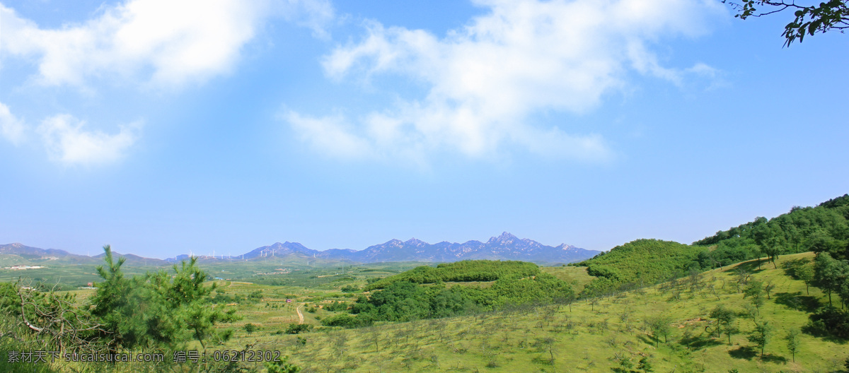 艾山远眺 山东 栖霞 艾山 远眺 蓝天 白云 远山 风光摄影 山水风景 自然景观