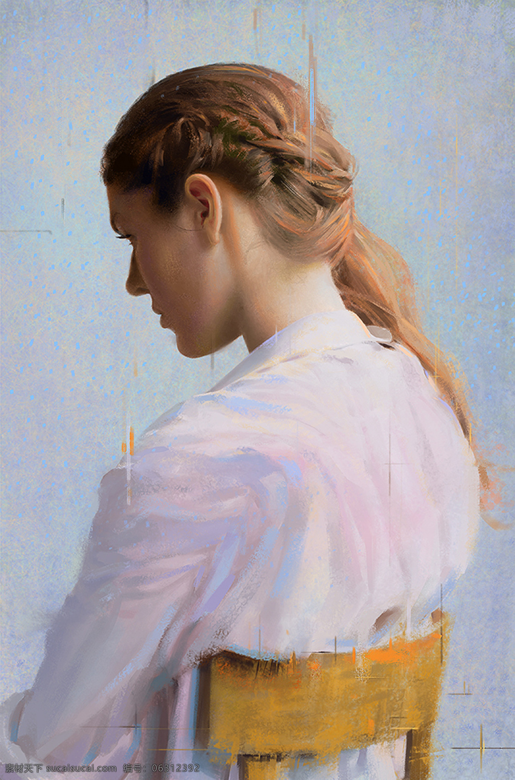 背影 壁画 长发 古典 绘画书法 静坐 欧美油画 静坐设计素材 静坐模板下载 油画 文艺复兴 少女 文化艺术 经典油画 家居装饰素材