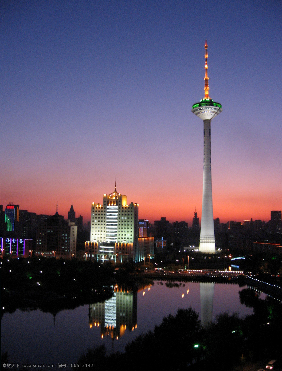 夜色彩塔 夜色 晚上 彩电塔 沈阳 夏夜 建筑 灯影 夜景 夕阳 沈阳彩电塔 建筑摄影 建筑园林