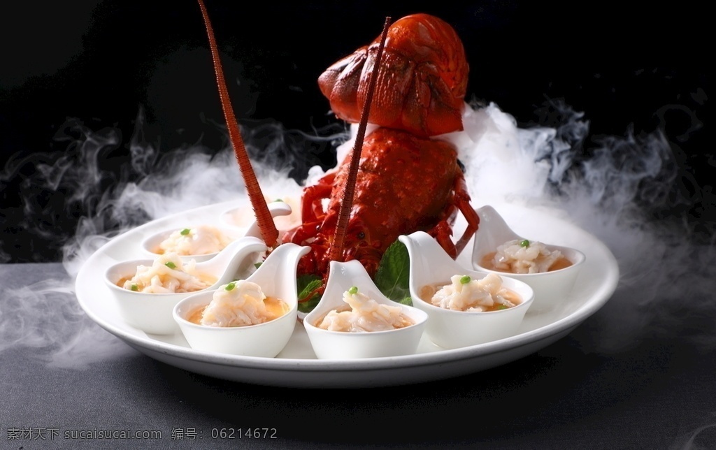 龙腾四海图片 龙腾四海 龙虾刺身 刺身澳龙 龙虾两吃 特色龙虾 餐饮美食 传统美食