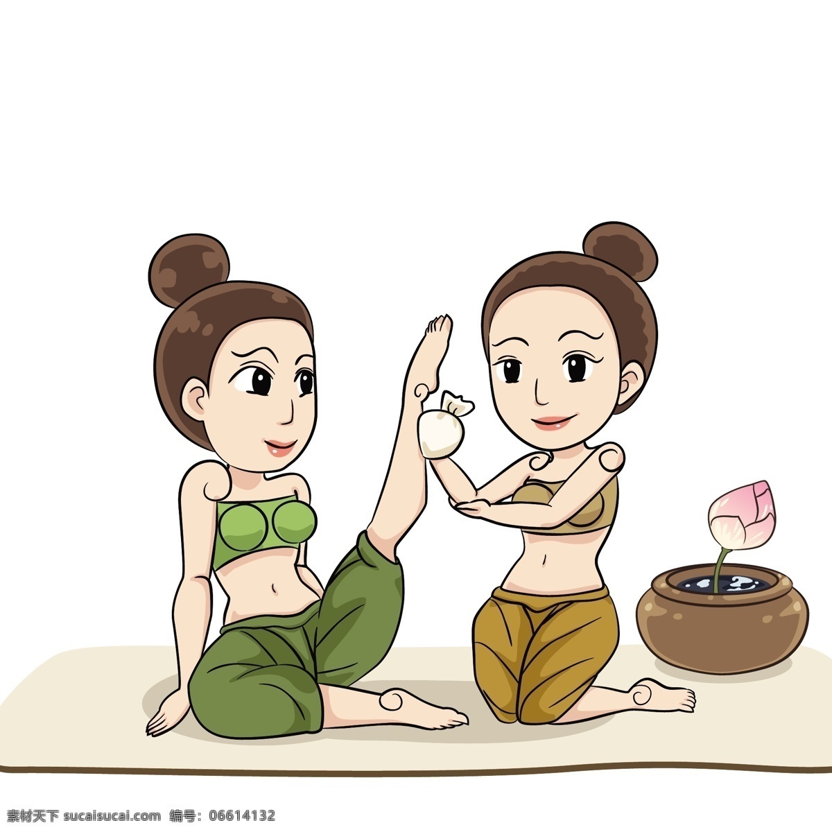 泰国 传统 按摩 背部 女性 按摩师 泰式 吐 痰