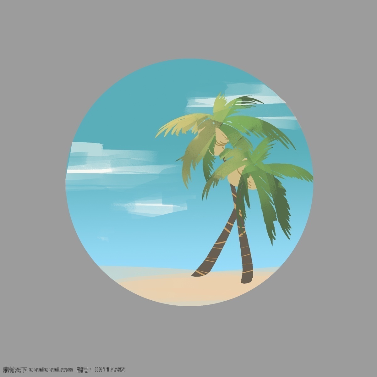夏季 棕榈树 椰子树 夏天 沙滩