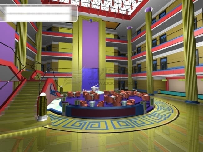 3d厅堂设计 厅堂设计 厅堂 装饰 3d 3d素材 3d设计 3d效果图 max 黄色