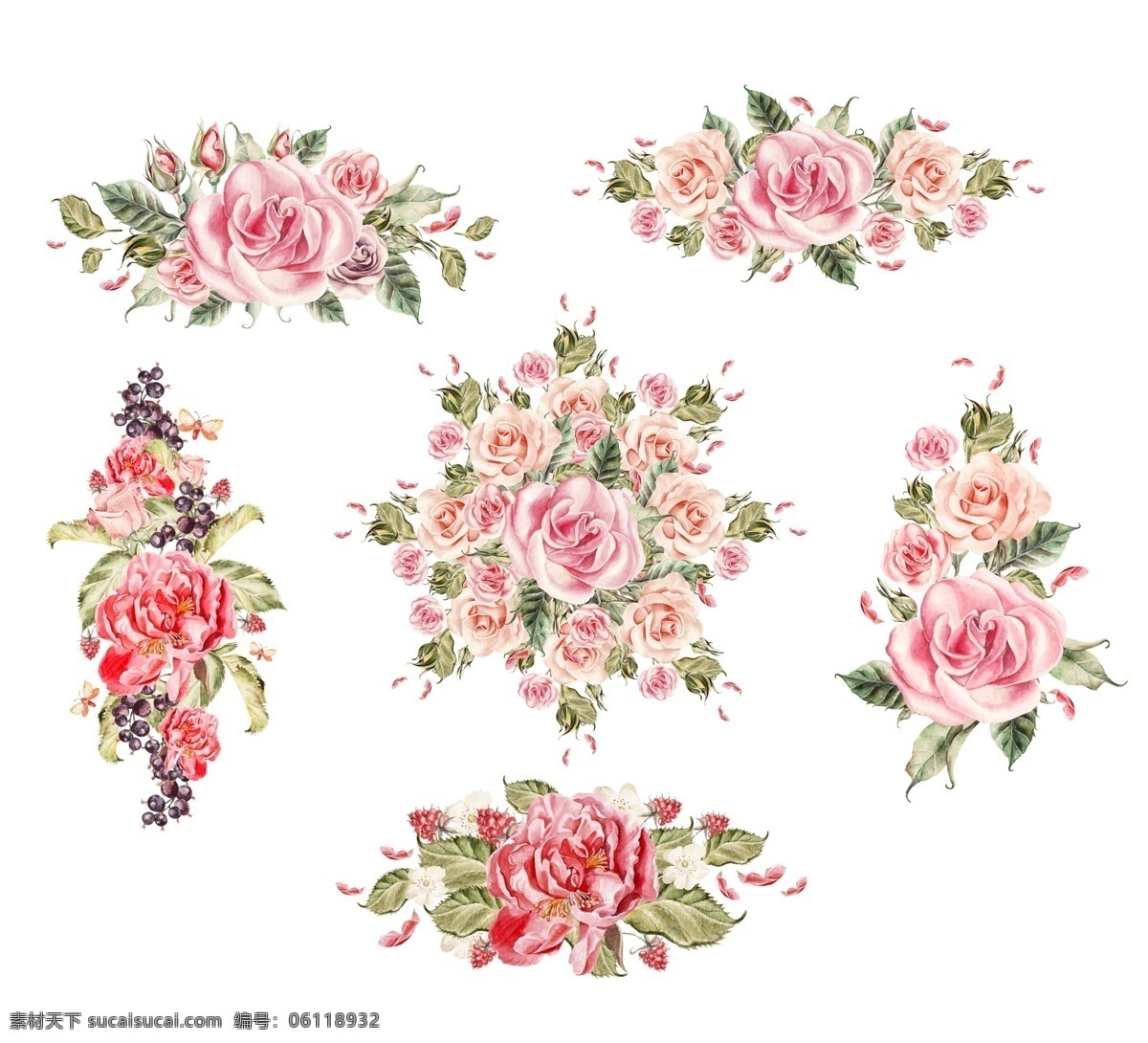 插画 花束 鲜花 花 玫瑰花 玫瑰 月季 月季花 创意 素描 水彩 水粉 绘画 色彩 彩铅 写生 速写 手绘 儿童画 平面设计 植物 花边 花圈 花框 底纹边框 花边花纹