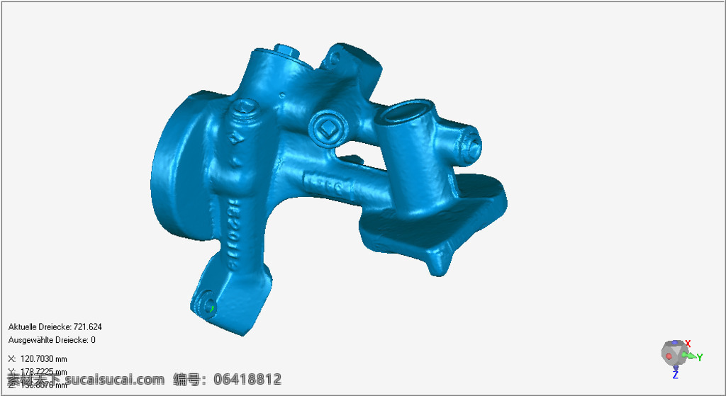 三维 扫描 油 过滤器 适配器 福特 460 3d 石油 滤波器 3d模型素材 其他3d模型