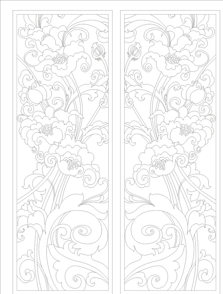 花纹 金花葵纹 纹路 花线条 纺织