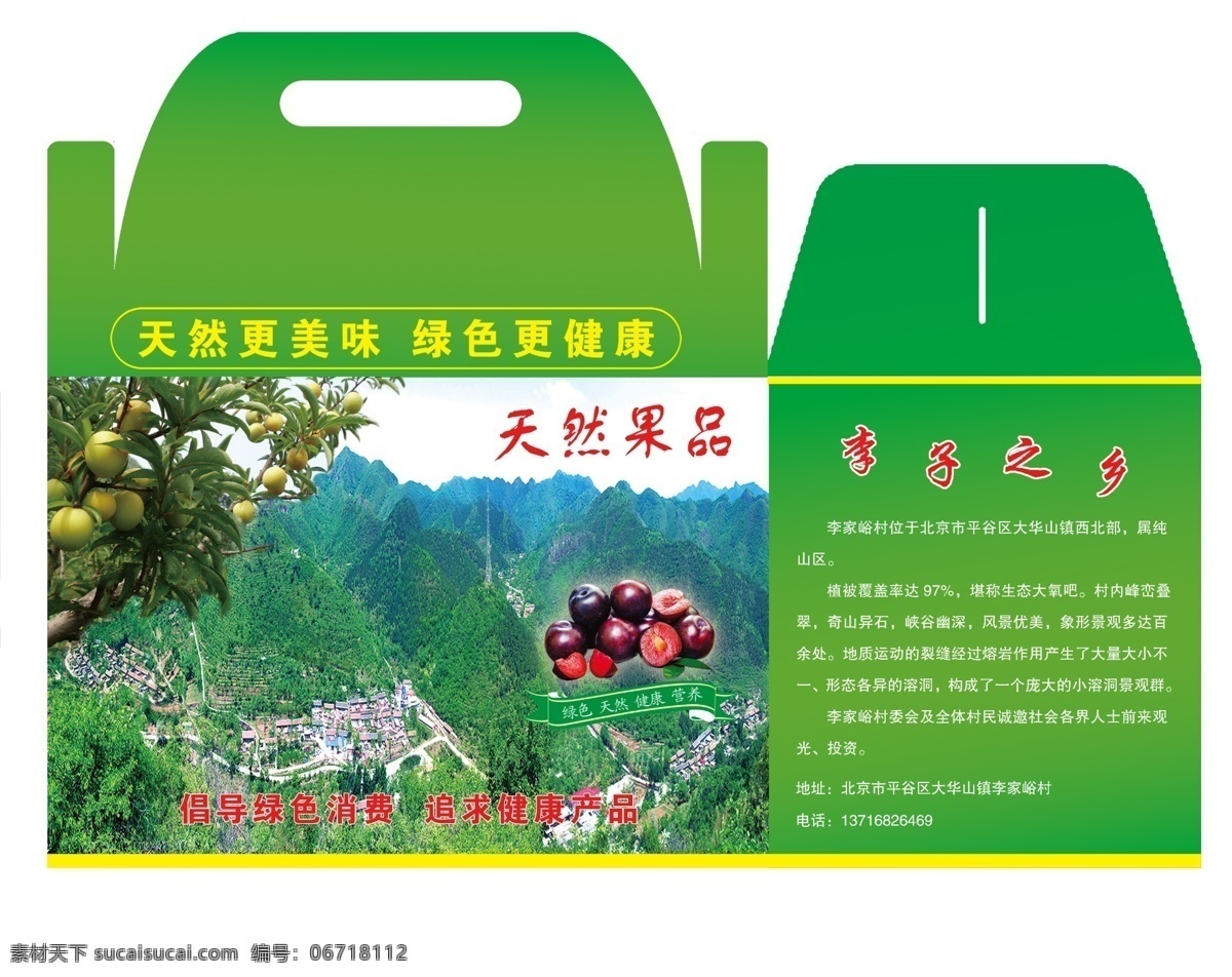 纸箱展开图 水果箱 果品箱 纸箱 礼品箱 箱子