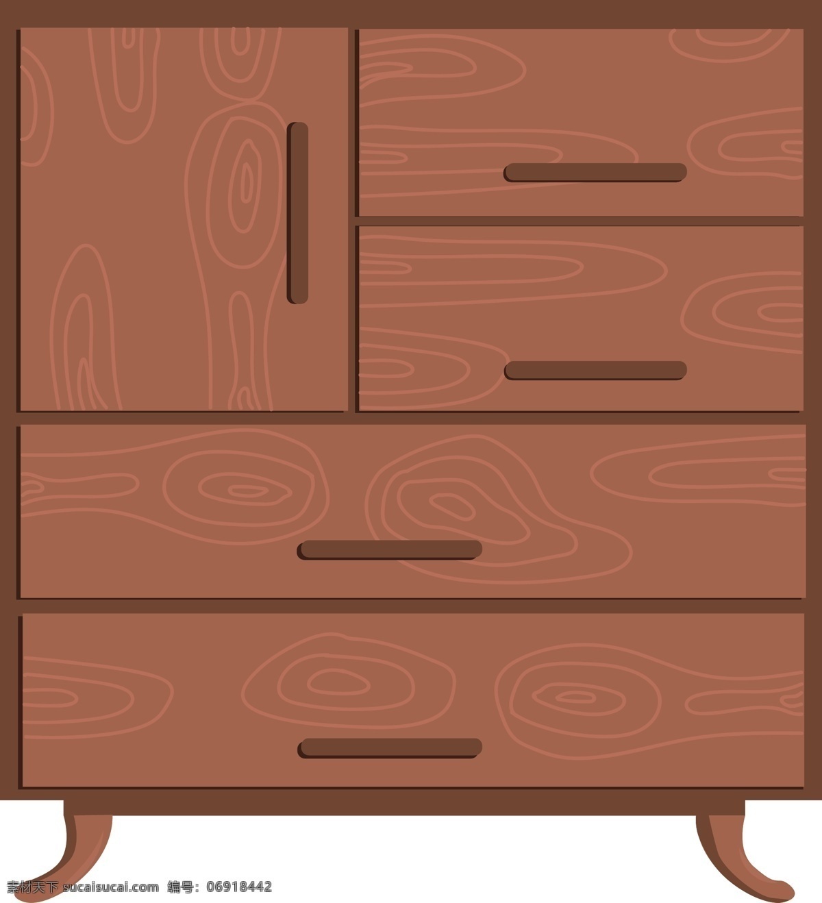 家具 咖 色 柜子 插画 衣柜柜子 装饰 室内 房间 现代家具 咖色柜子插画 实木家具柜子