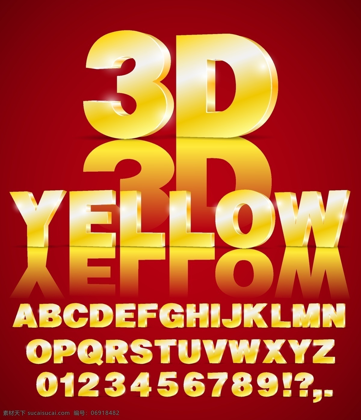 3d数字字母 3d数字 3d字母 立体数字 立体字母 黄色渐变字母 黄色渐变数字 金属字母 金属数字 创意数字 创意字母 艺术数字 艺术字母 数字字母 标志图标 其他图标
