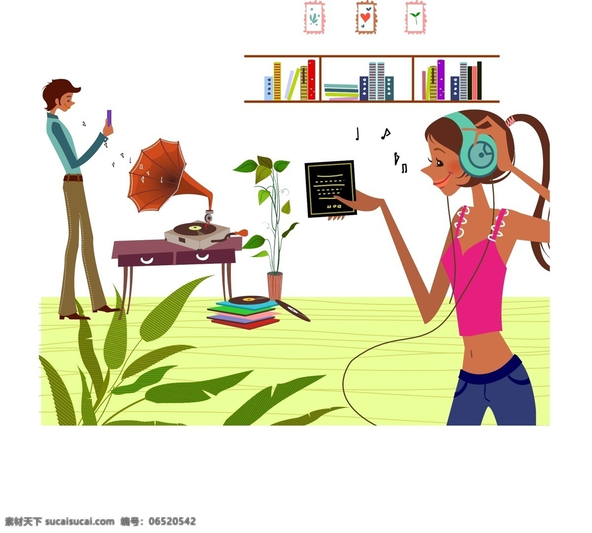 印花 矢量图 服装图案 女人 青年 人物 树 印花矢量图 面料图库 服装设计 图案花型