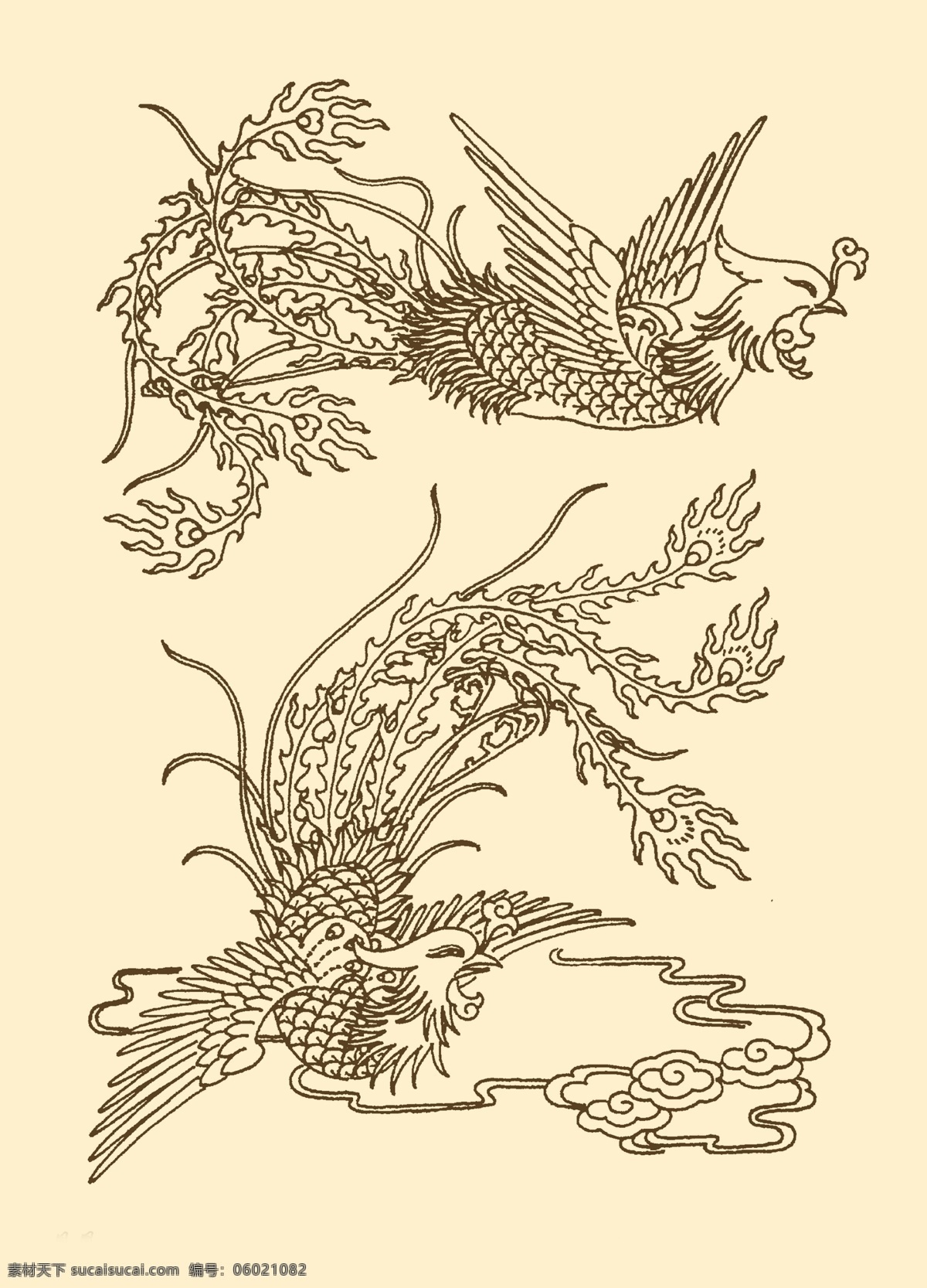 凤凰 凤凰纹样 凤 凤鸟 传统 纹样 图案 古典 春节 中国风 吉祥 图腾 喜庆 分层 源文件
