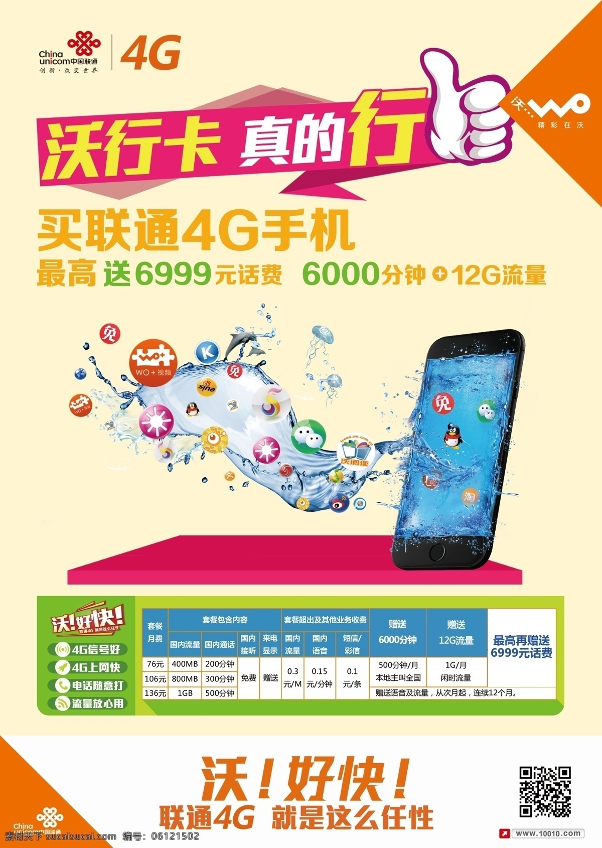 联通沃行卡 沃行卡海报 沃行卡 真的行 海报 联通海报 买4g手机 4g手机 联通手机 手机套餐 套餐 沃 沃好快 好快 智能手机 手机 手机软件 软件 安卓手机 4g 送话费 送流量 中国联通 联通标志 沃标志 精彩在沃 手机飘出软件 创新 改变世界 联通4g 就是这么任性 真棒 大拇指 联通