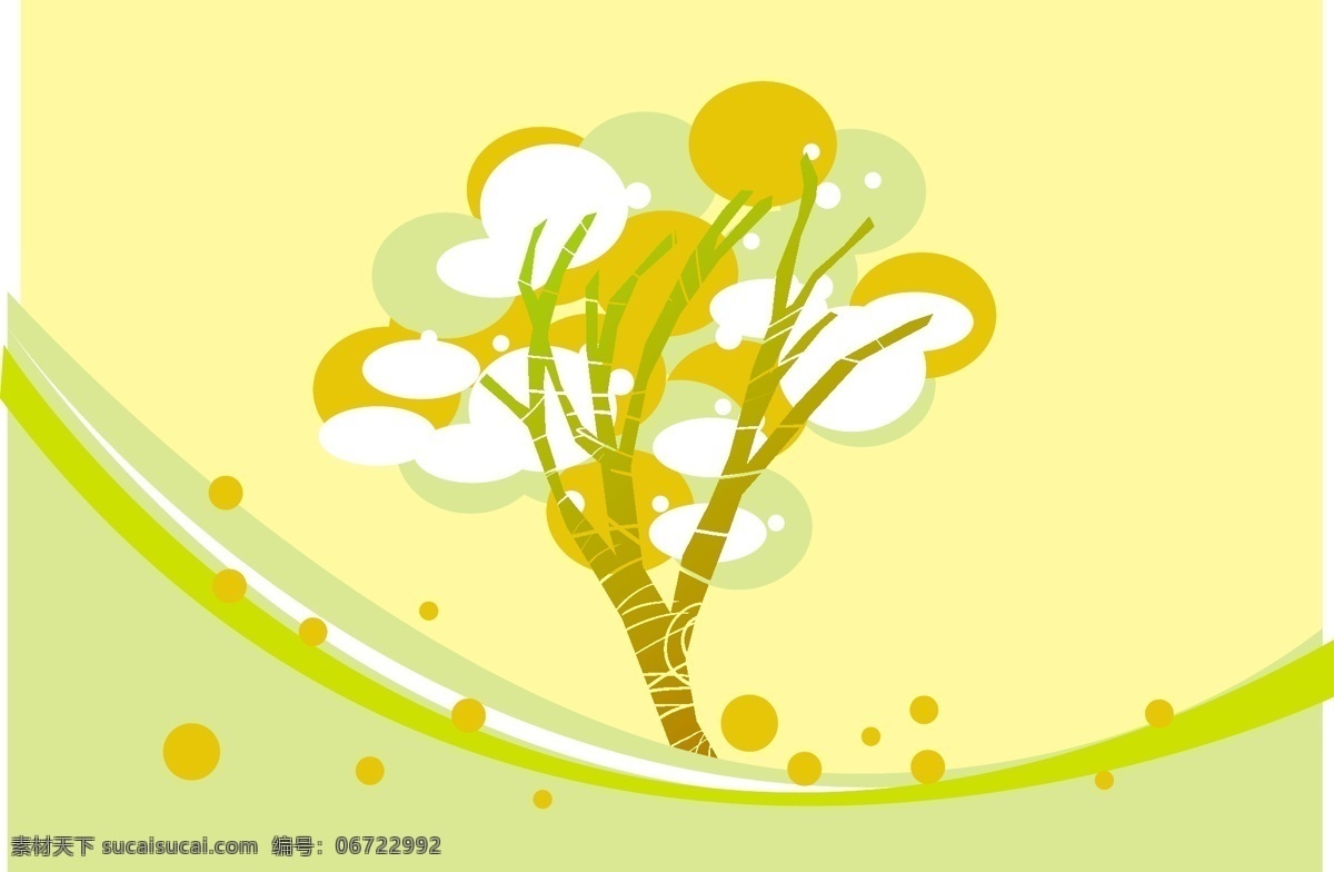 卡通 气球 树木 卡通树木 风景