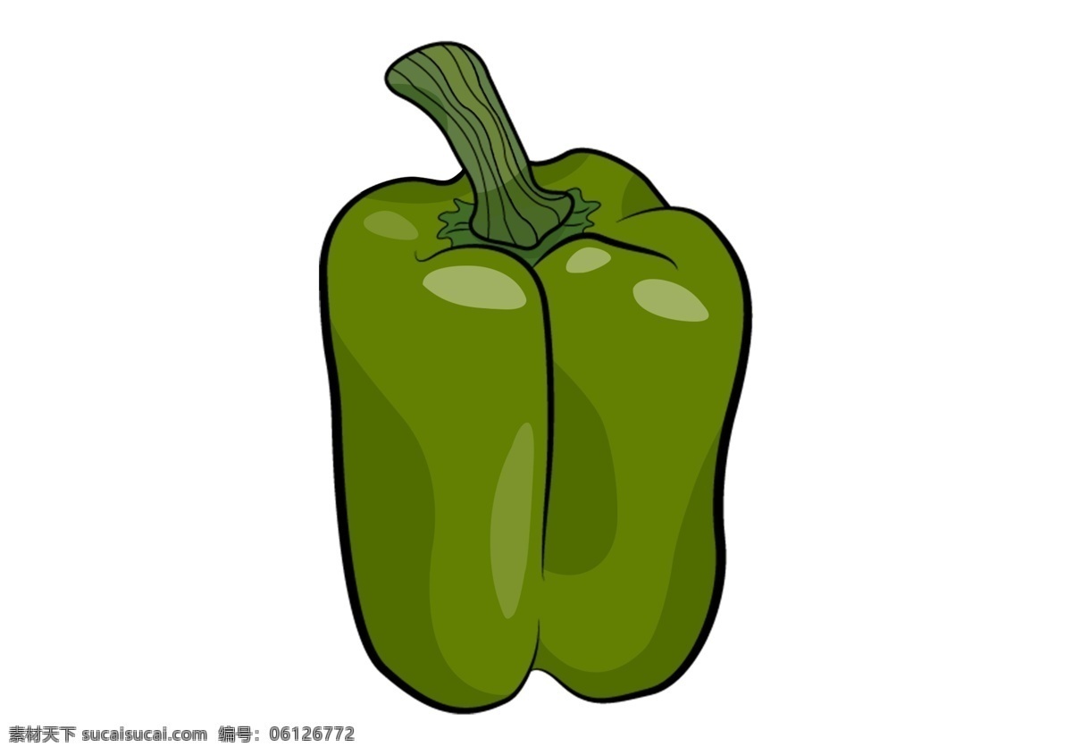 改色 青椒 分层 图 辣椒 蔬菜 可改颜色 静态图