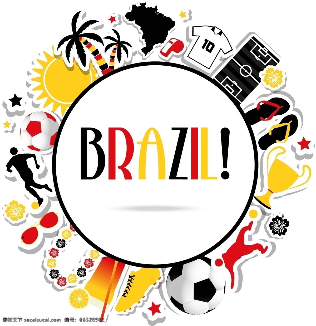 彩色 卡通 世界杯 背景 模板下载 椰子树 足球 足球鞋 体育运动 生活百科 矢量素材 白色