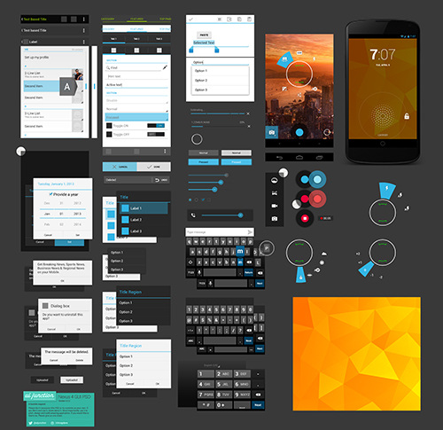 nexus4gui 界面 模板下载 android 2gui 键盘 按钮 搜索 手机界面 界面设计 分层 rainxieyu 黑色