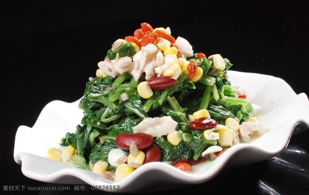 八宝菠菜 菠菜 凉拌菠菜 爽口菠菜 美味菠菜 什锦菠菜桃仁 菜品图 餐饮美食 传统美食
