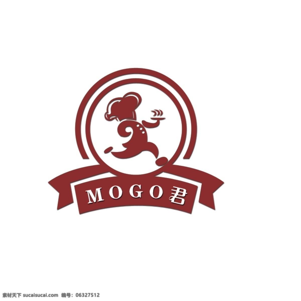 mogo君 标志 古典 卡通人物 字体设计