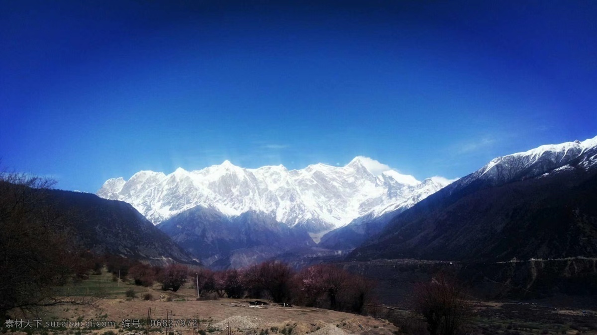 西藏雪山 西藏 雪山 湖水 蓝天 山水 风景 旅游摄影 国内旅游