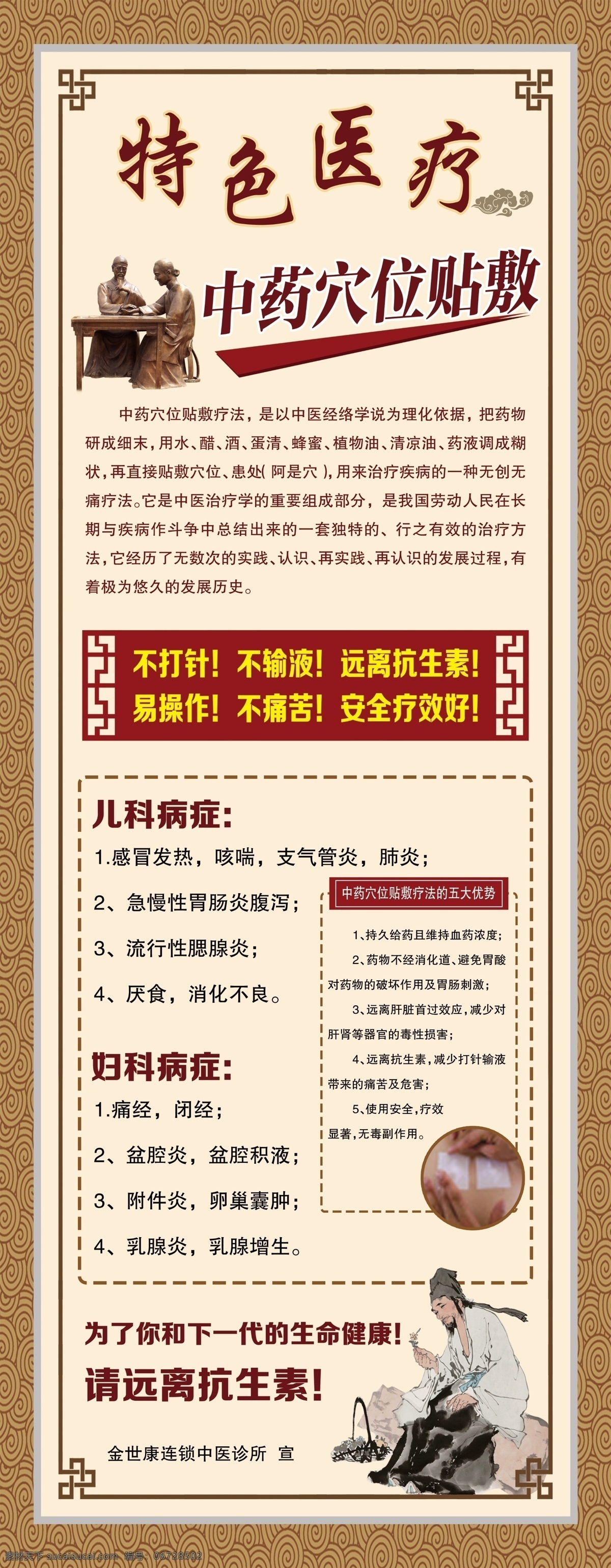 中医展架 展架 中医文化展架 中医养生 推拿 中医背景