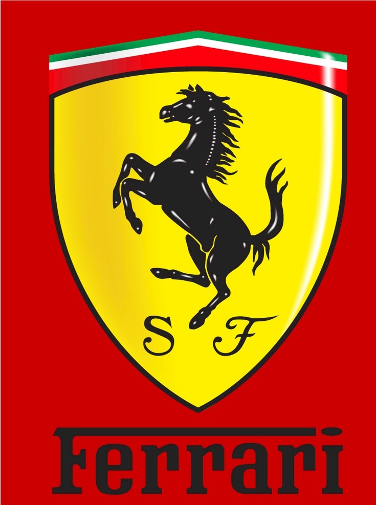 法拉利标志 法拉利 ferrari 跑车 奢侈 名牌 大牌 商标 logo 潮牌 卡通设计