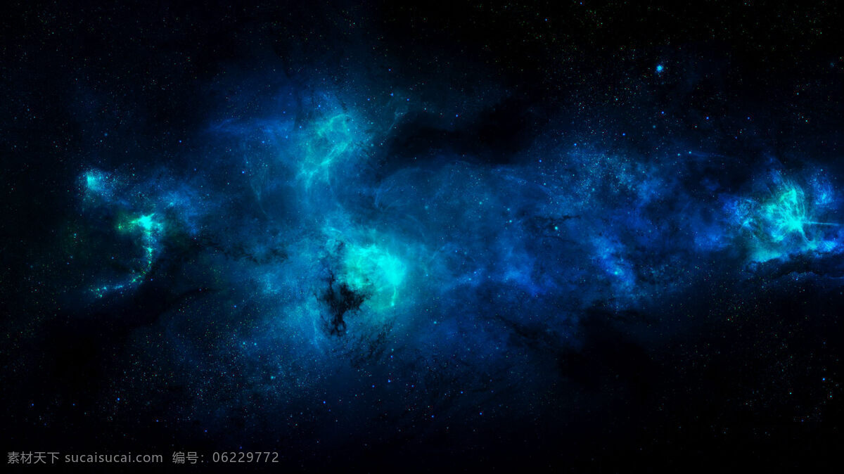 梦幻 宇宙 星系 背景 唯美 蓝色 渐变 星空 海报 广告