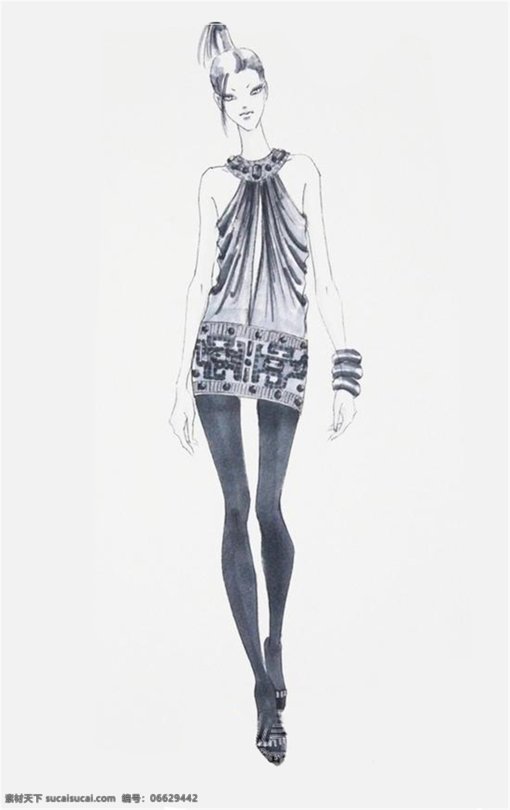 手绘 服装设计 v