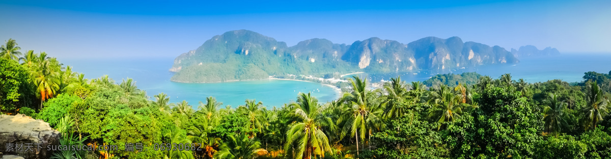 大海与森林 大海 森林 树木 绿色树木 树林 户外风景 自然风景 自然景观 黑色