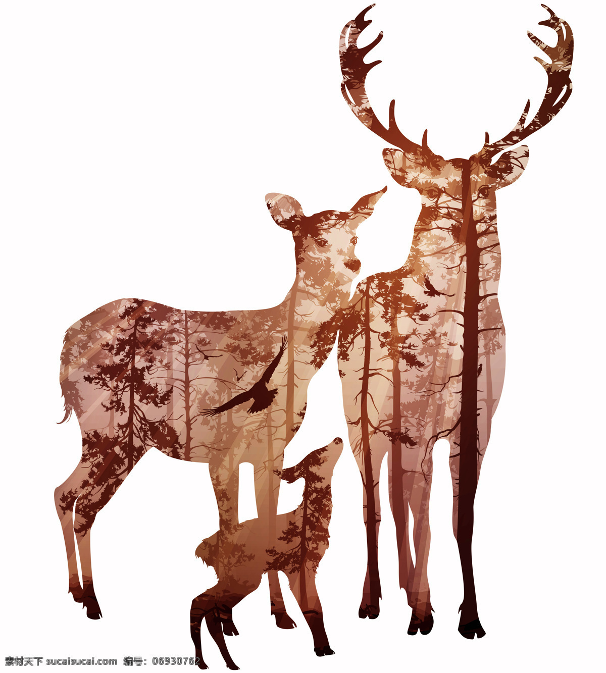 麋鹿 装饰 墙贴素材 北欧 风格 温馨 灵动 装饰画 森林麋鹿装饰 装饰行业 设计素材