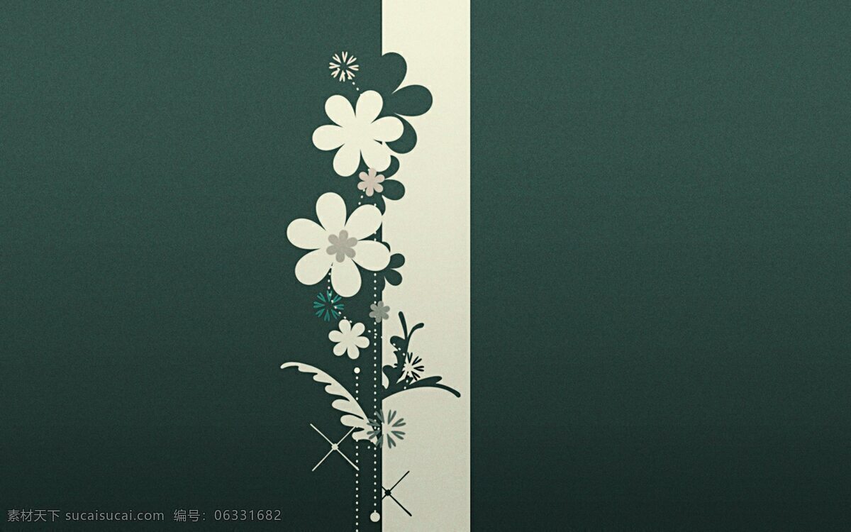 墨绿色 底纹 花朵 桌面 底纹边框 背景底纹