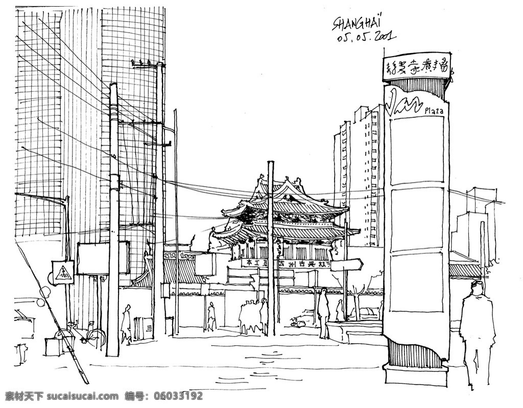 欧州 街头 效果图 建筑 平面图 手绘图 图纸 城堡 建筑施工图 建筑平面图 欧式建筑 建筑效果图