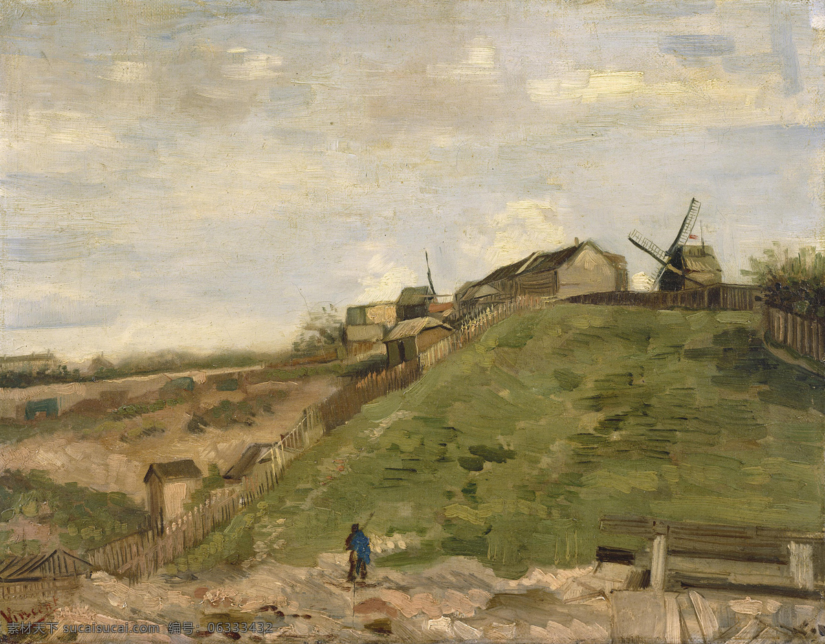 梵高作品 房子 风景 荷兰风车 绘画书法 名画 文化艺术 采石场 设计素材 模板下载 油画艺术 印象派 西方文化 家居装饰素材