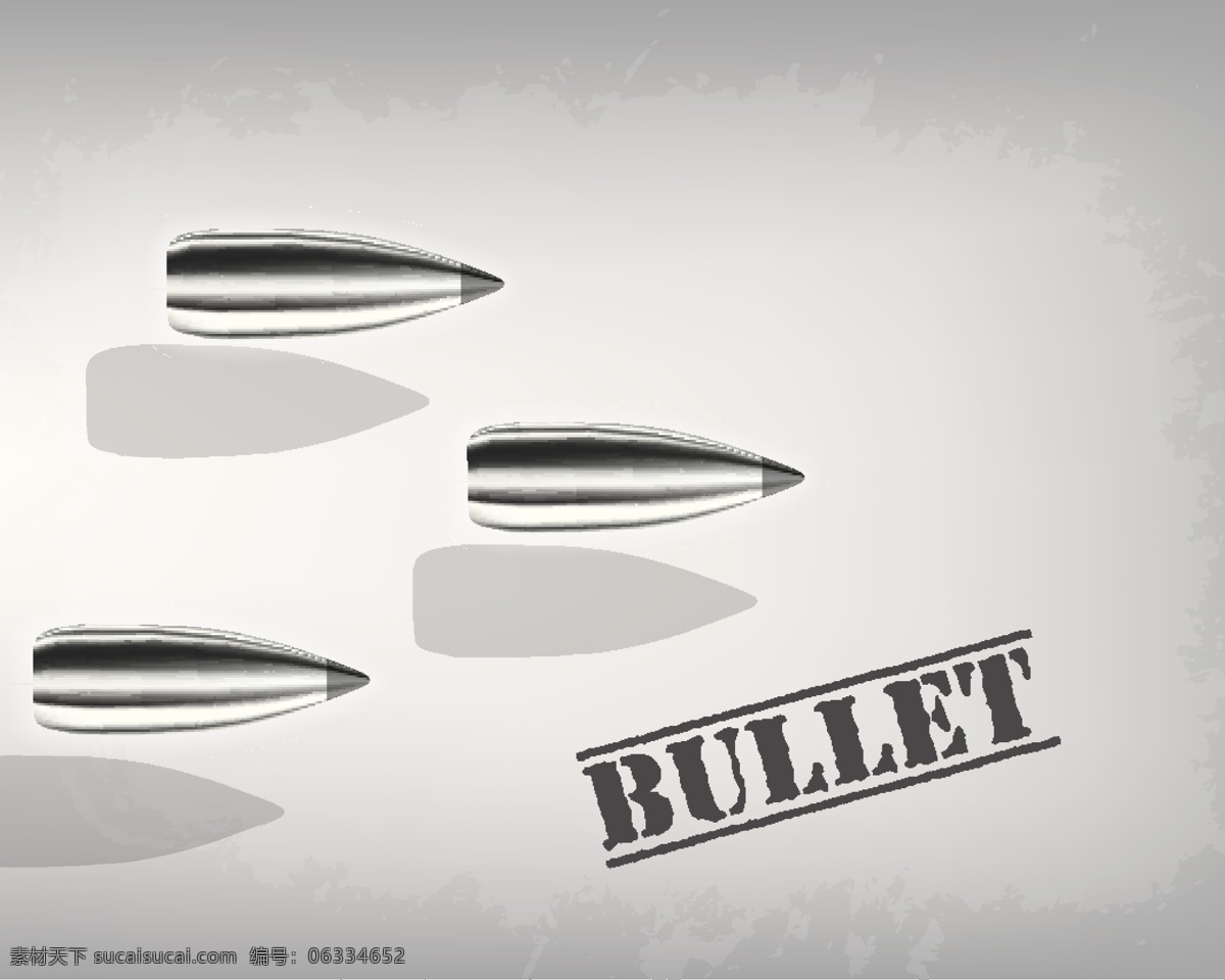 三 枚 银色 子弹 矢量 三枚银色子弹 设计矢量素材 火焰 发射子弹 卡通子弹 现代科技 白色