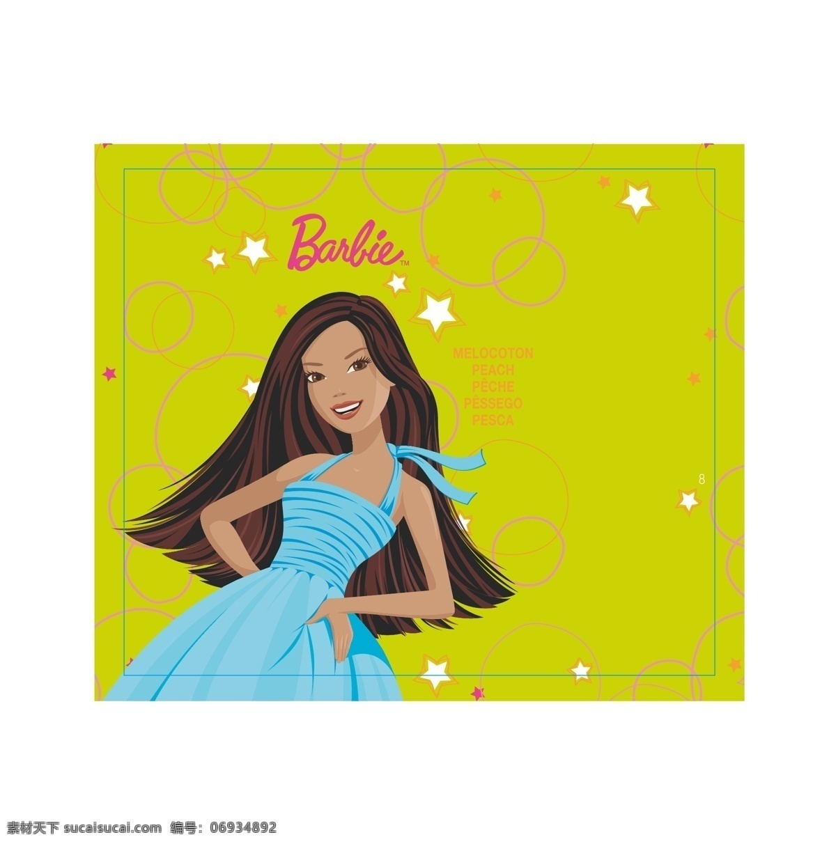 芭比 barbie 卡通女孩 卡通 标贴 美女 美女卡通图 公主 芭比公主 芭比娃娃 妇女女性 矢量人物 矢量