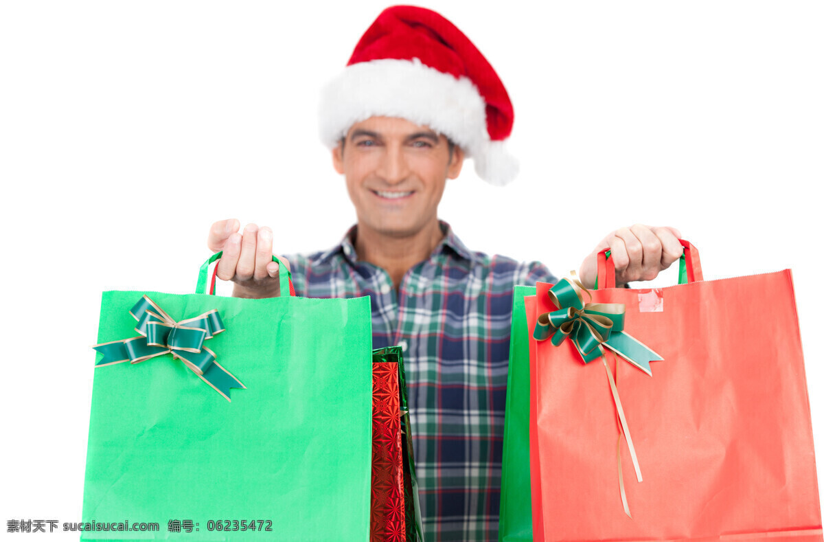 提 购物袋 男人 圣诞人物 人物图库 人物摄影 圣诞节 男性 生活人物 人物图片