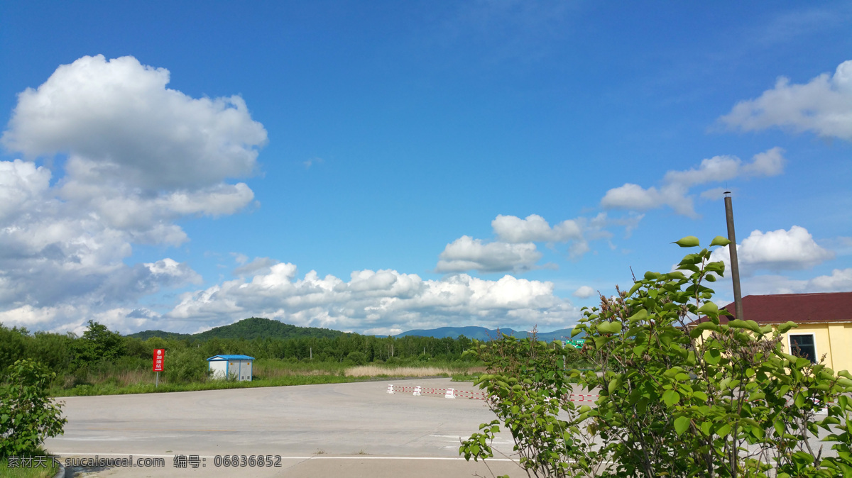 远山 蓝天 白云 天空 风景 自然 自然风景 自然景观