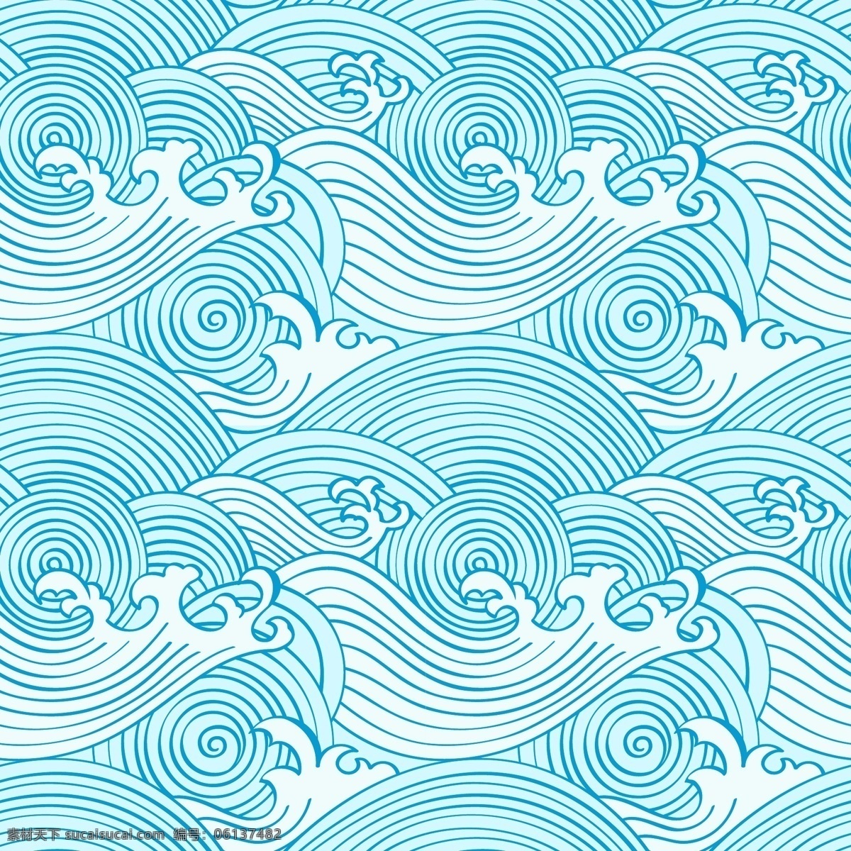 海浪花纹 大海 海浪 浪花 矢量 大海花纹 底纹边框 花边花纹