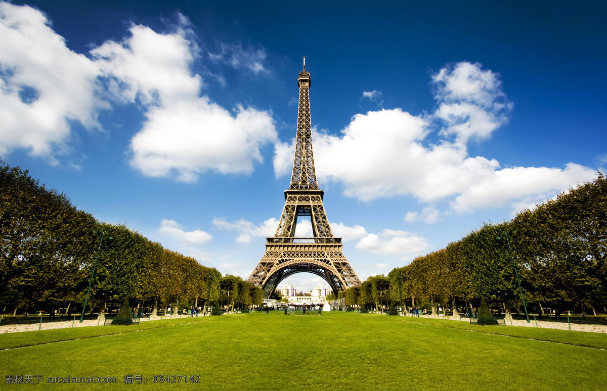 春天 艾菲尔铁塔 法国 巴黎 著名建筑 巴黎春天 名胜古迹 自然景观 白色