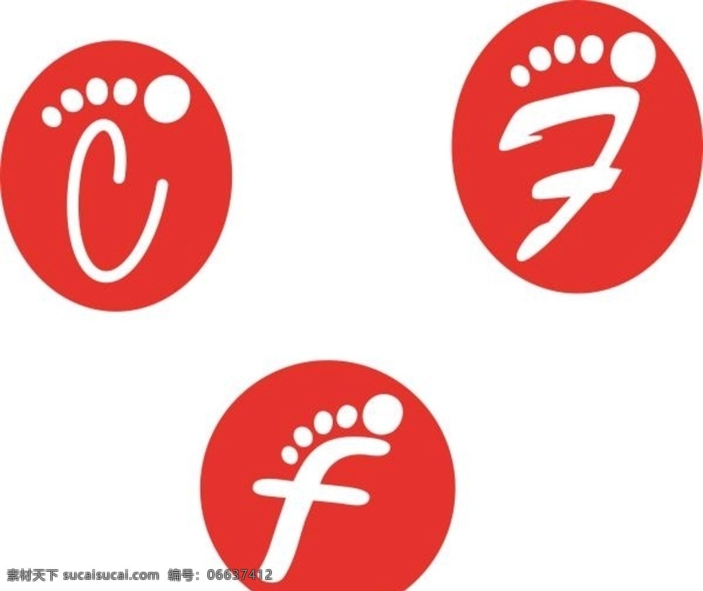 浴足 脚印 标志 logo 圆 标志图标 其他图标