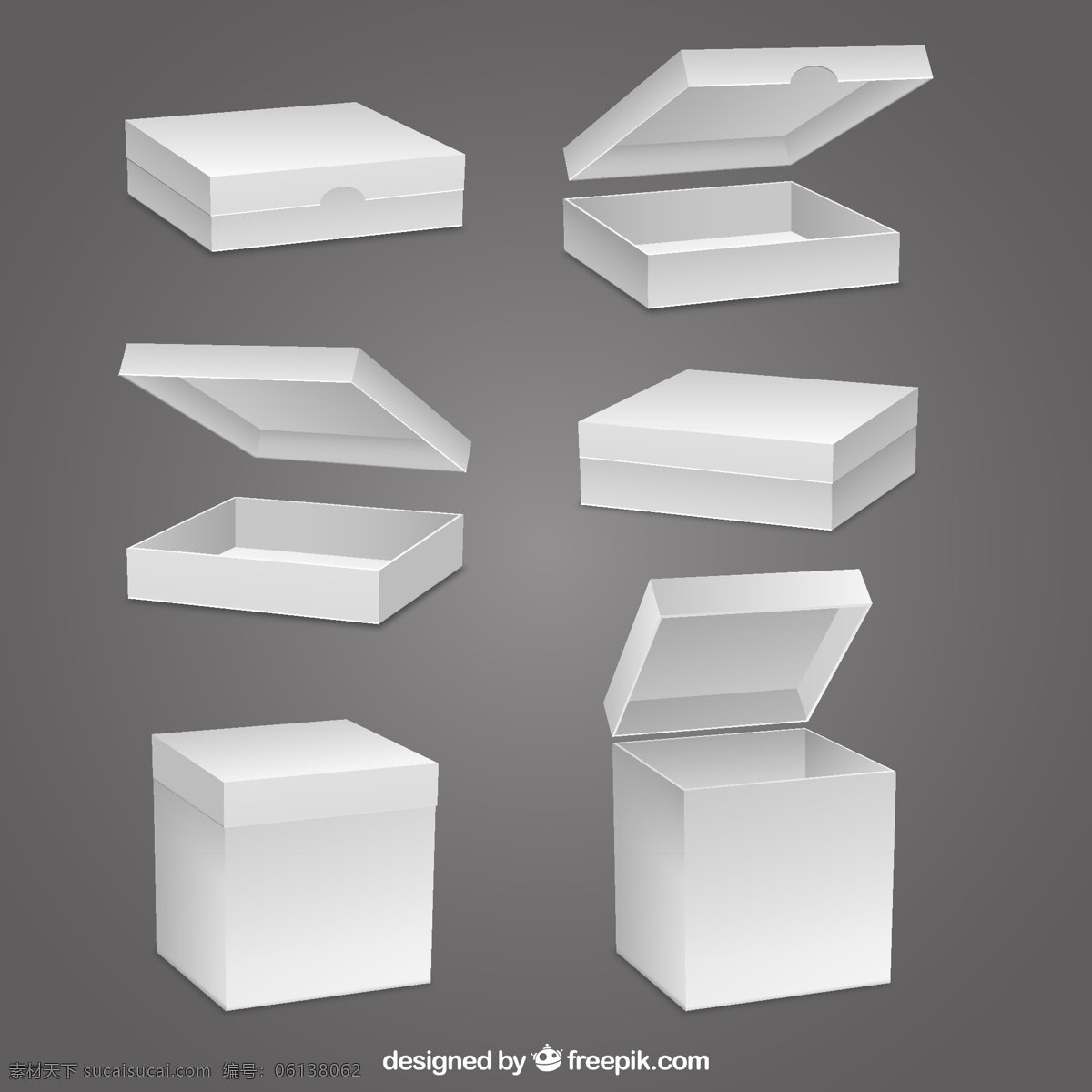 立体 空白 纸盒 矢量 包装盒 盒子 包装 矢量图